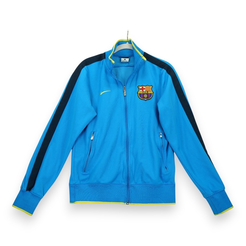 2011-2012 Nike FC Barcelona N98 Track Jacket Full Zip Blue Mens Small Barca FCB